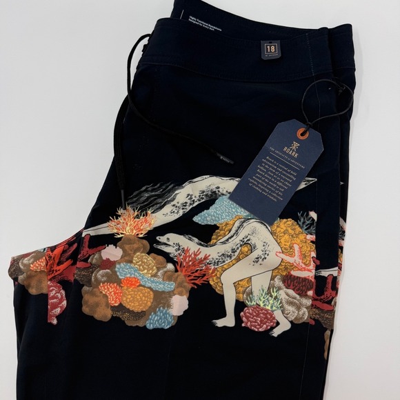 Roark Other - Roark The Passage Primo 18 Yiling Boardshorts Mens 28‎ Dark Navy Eel Coral NEW